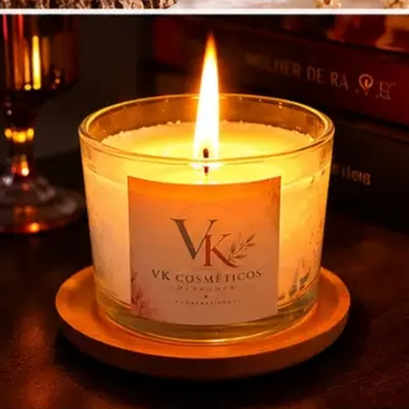 Vela aromática Vanilla Caramel da VK Inspirações